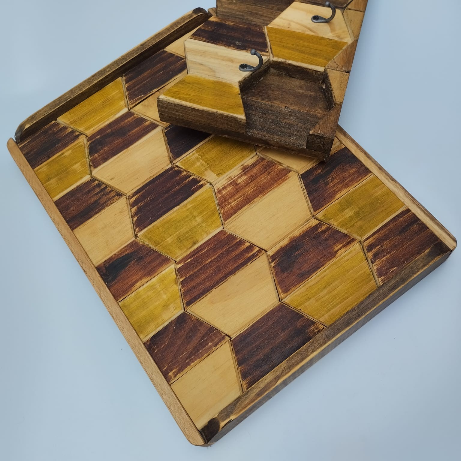 Kit bandeja + cabideiro multiuso