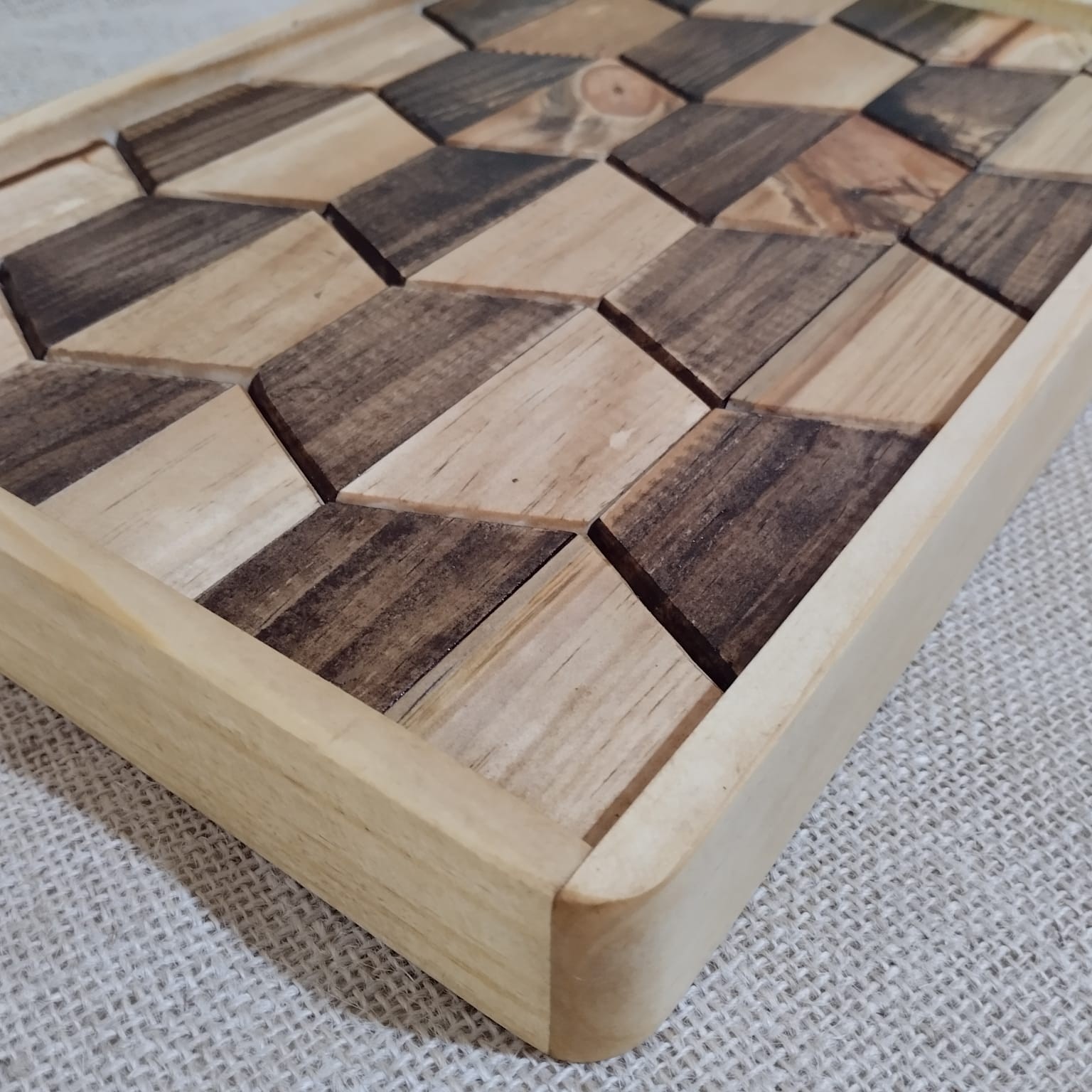 Bandeja de madeira maciça (pinus)