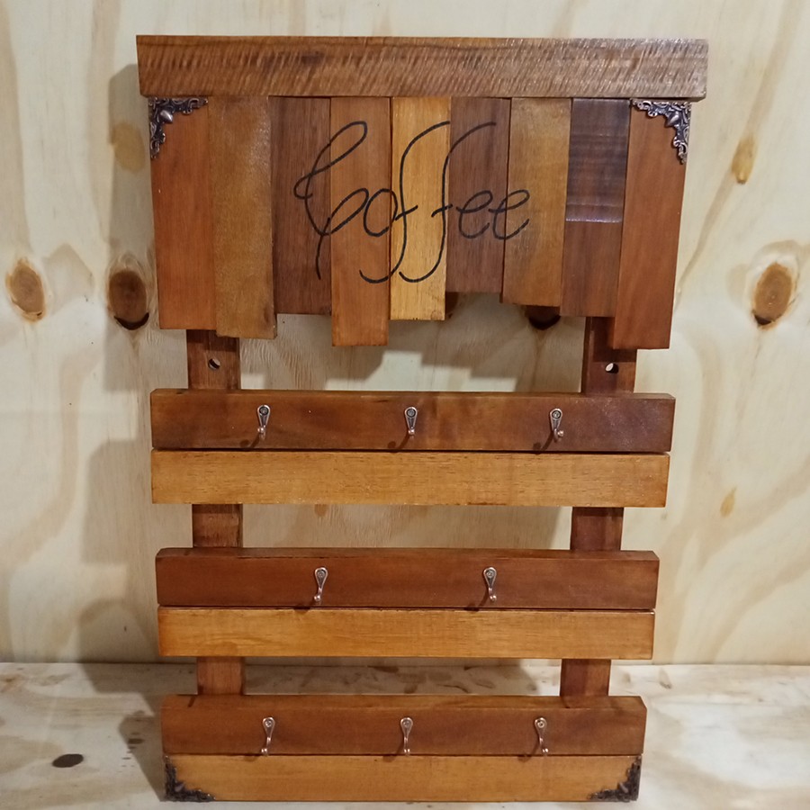 Porta-xícaras rústico