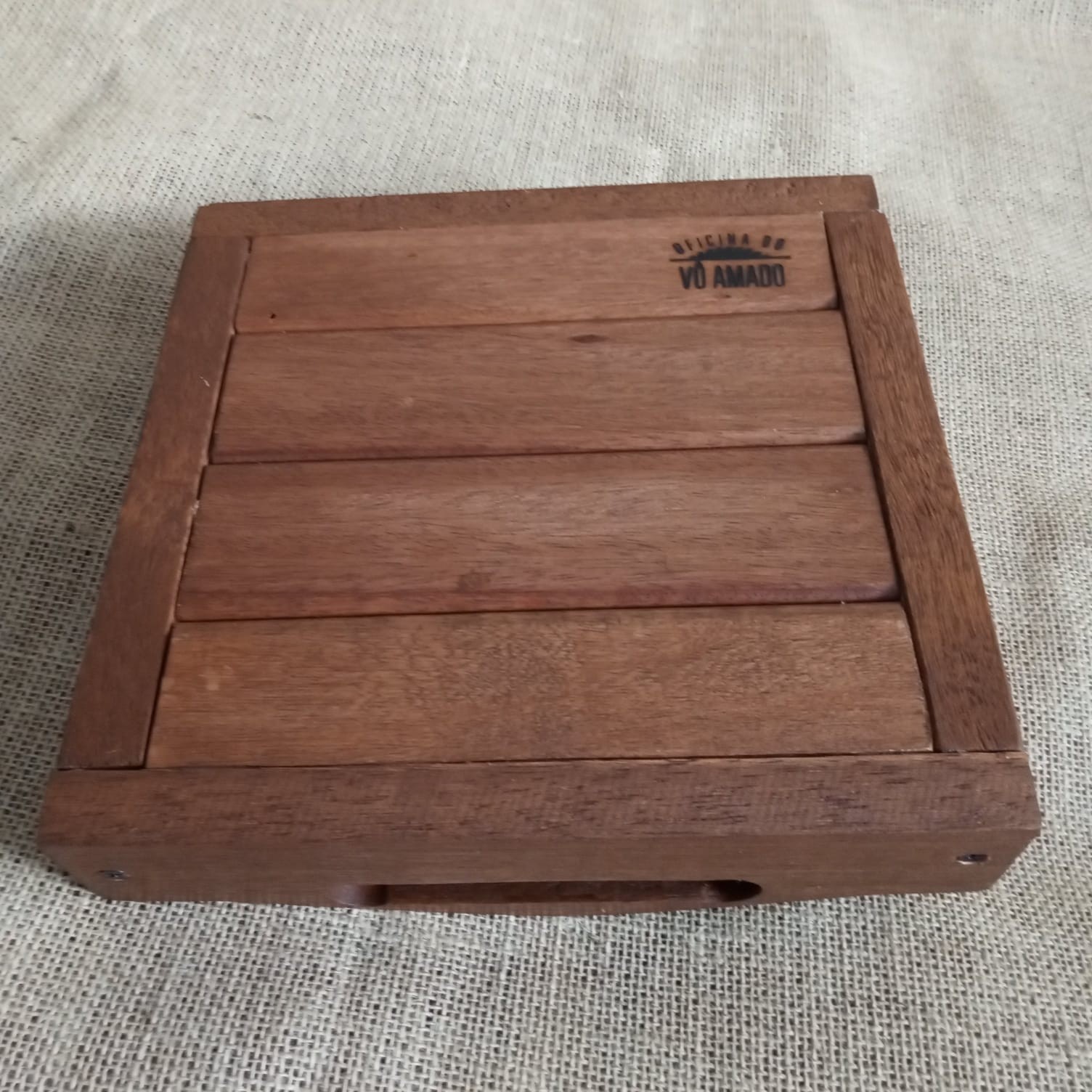 Bandeja quadrada pequena com azulejo