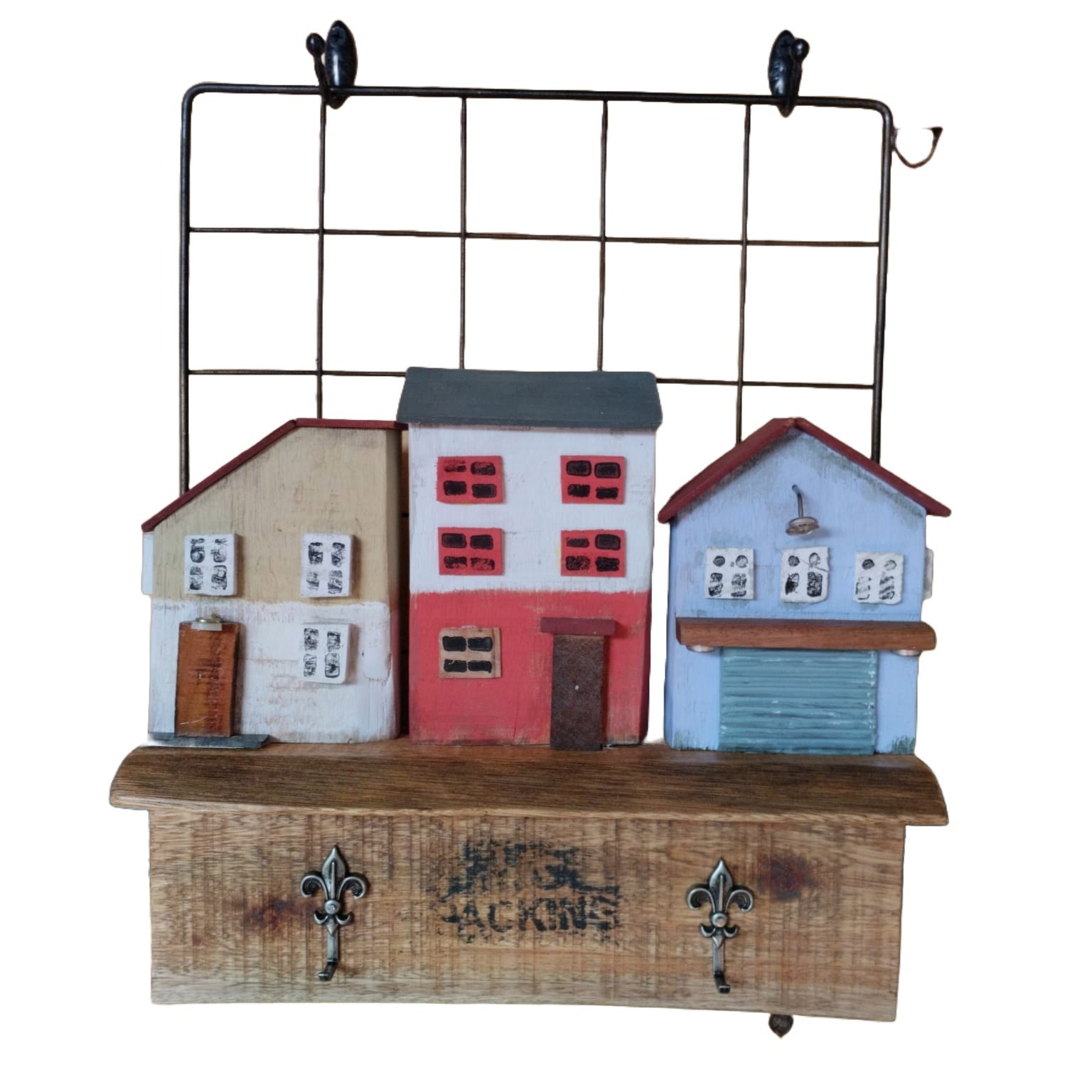 Cabideiro multiuso com casinhas