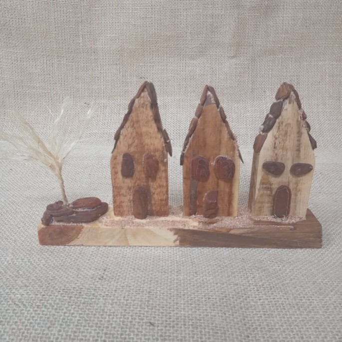 Trio de casinhas para decoração